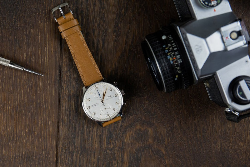 Monochrome Watches Shop | Correa de reloj de piel de becerro lisa - Fudge