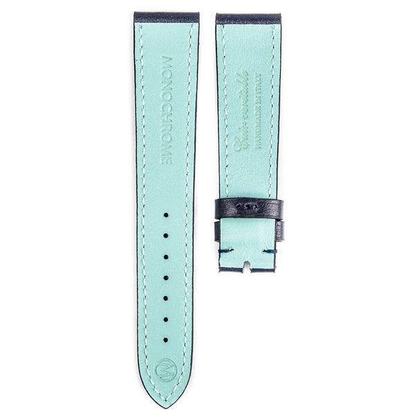 Monochrome Watches Shop | Correa de reloj de piel de becerro lisa - Azul