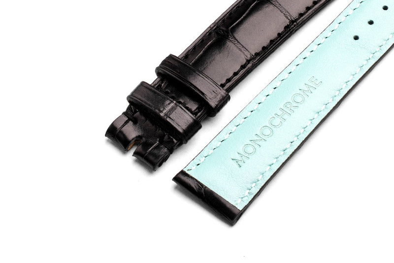 Monochrome Watches Shop | Correa de reloj de aligátor - Negra