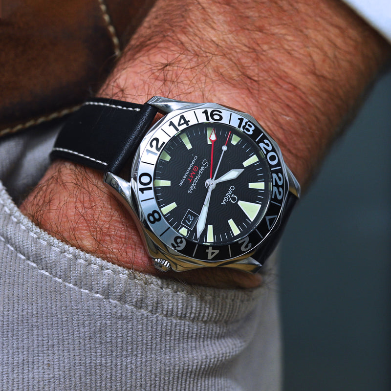 Monochrome Watches Shop | Correa de reloj de piel de becerro Cuoio Toscane - Negro