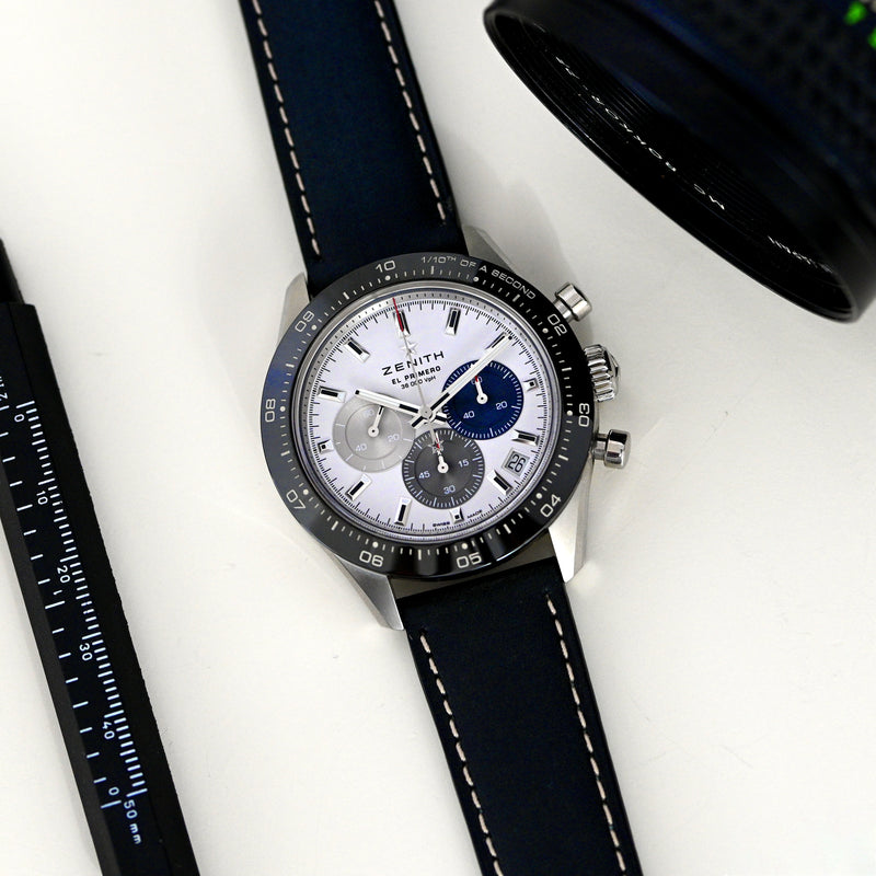 Monochrome Watches Shop | Correa de reloj de piel de becerro Cuoio Toscane - Azul