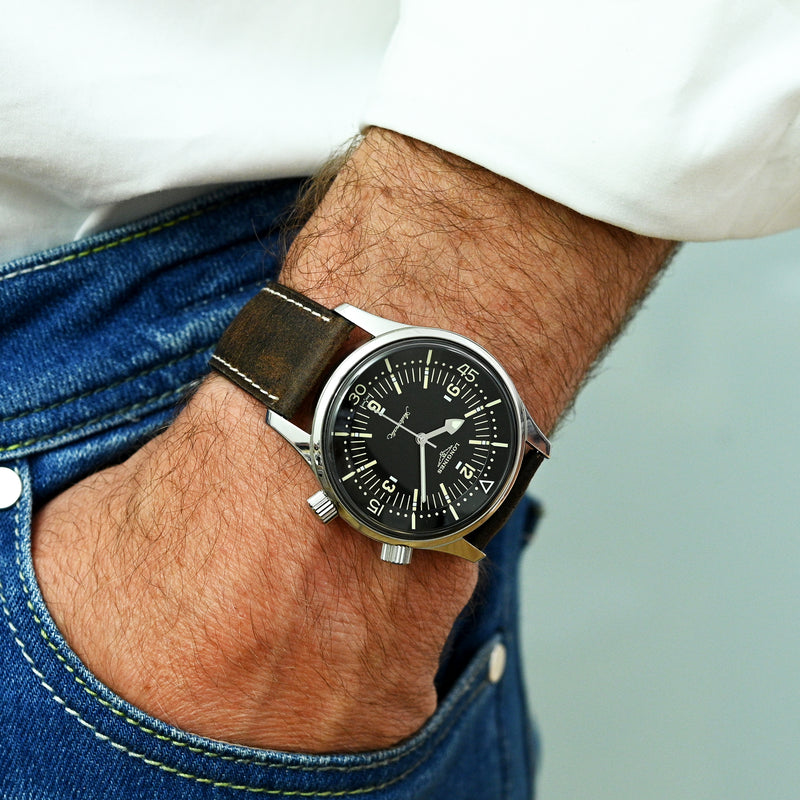 Monochrome Watches Shop | Correa de reloj de piel de becerro encerada Vintage - Marrón